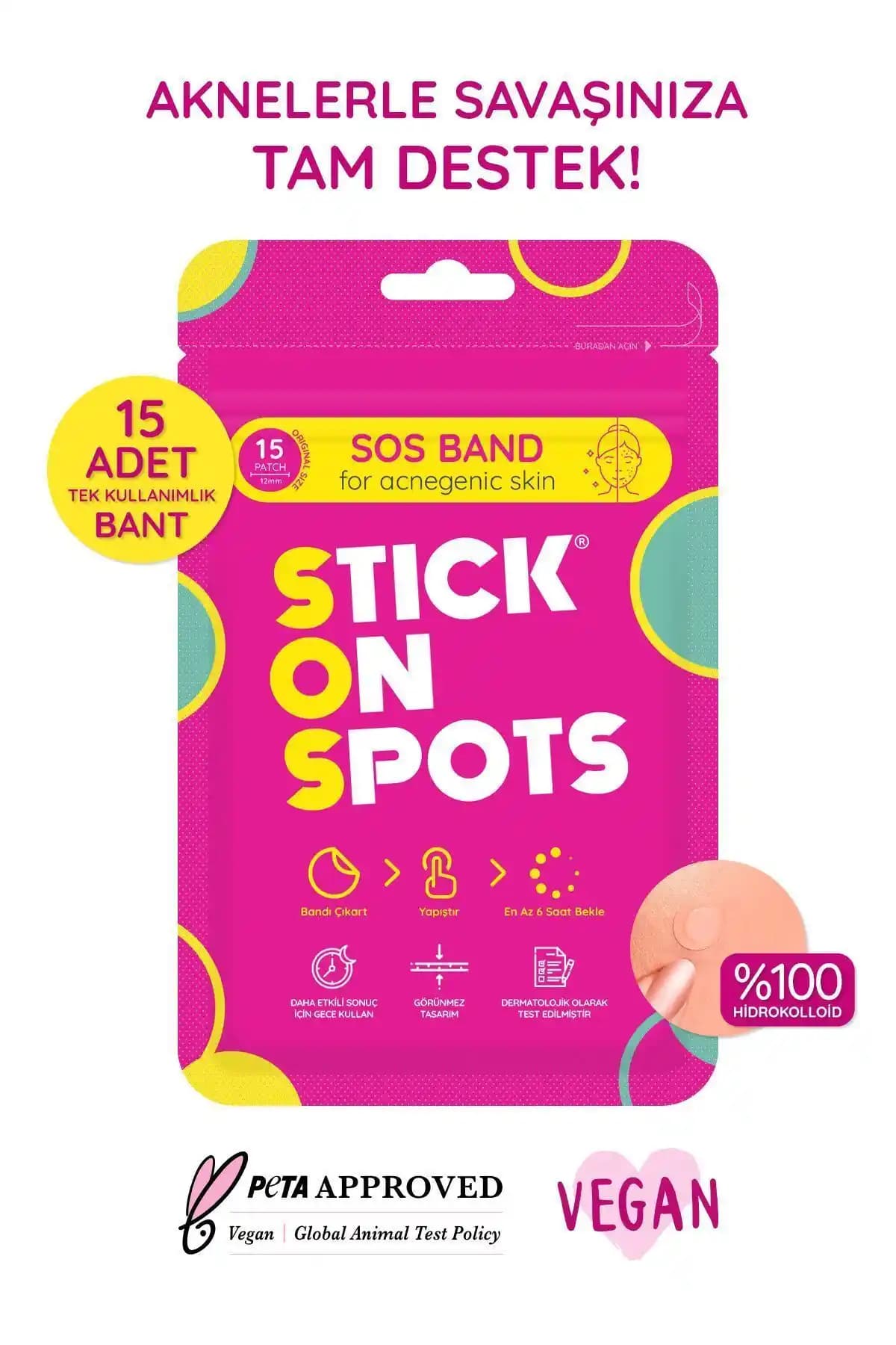 Stick On Spots SOS Band ile akne ve sivilce tedavisinde etkili ve pratik çözüm