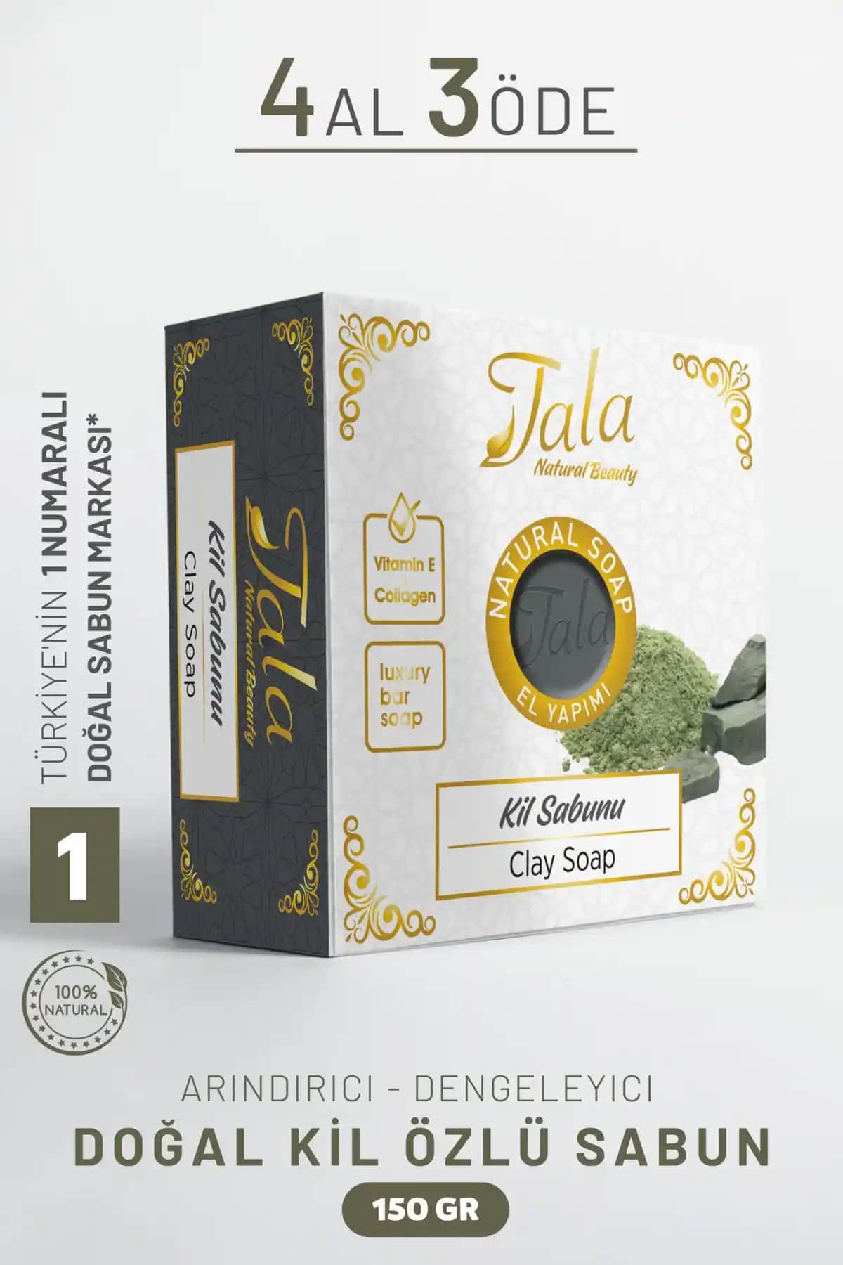 Tala Kil Sabunu Doğal İçeriğiyle Gözenek Sıkılaştırıcı ve Cilt Temizleyici Ürün