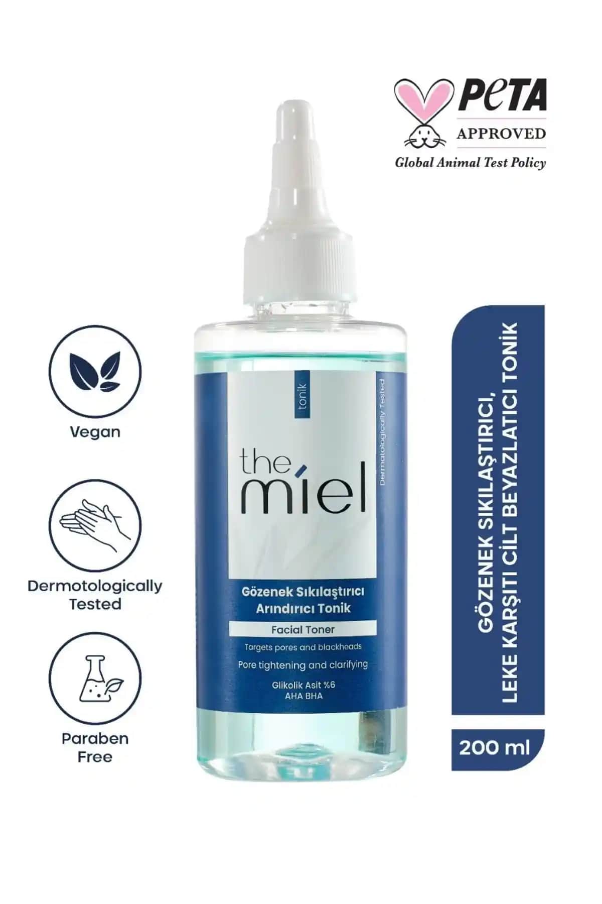 THE MİEL Gözenek Sıkılaştırıcı ve Kararma Karşıtı Glikolik Asit Tonik: Cilt Sağlığını Destekleyen Formül