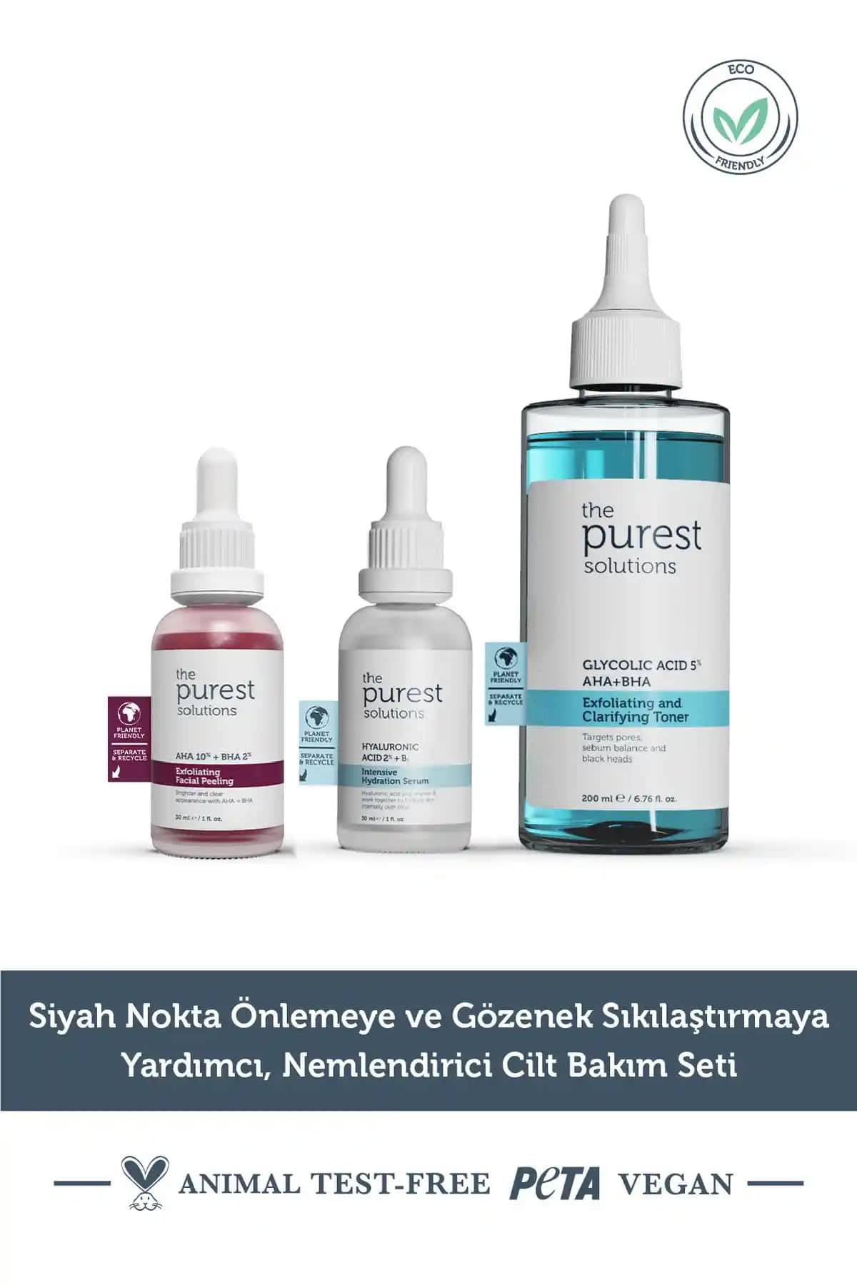 The Purest Solutions Siyah Nokta Önleyici ve Gözenek Sıkılaştırıcı Nemlendirici Seti Türkiye