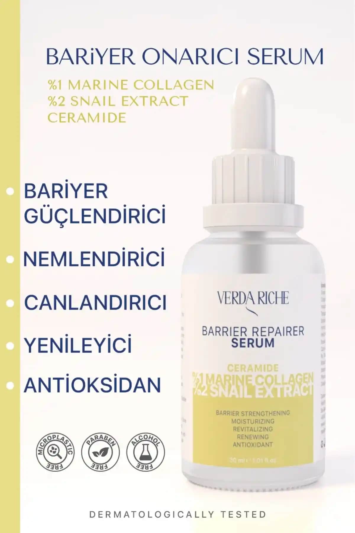 Verda Riche Bariyer Onarıcı ve Canlandırıcı Serum: Cilt Sağlığı ve Gençlik İçin Güçlü Çözüm
