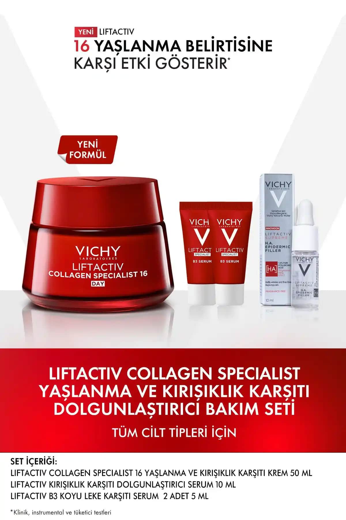 Vichy Liftactiv Collagen Specialist Kırışıklık Karşıtı Kolajen Seti: Güçlü ve Etkili Cilt Bakımı Çözümü