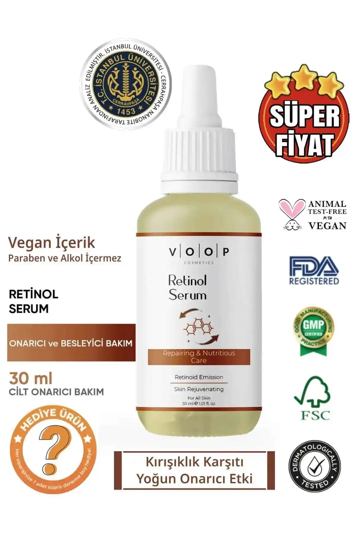 VOOP Kırışıklık ve Yaşlanma Karşıtı Serum: Cilt Yenileme ve Bariyer Onarıcı Özellikler