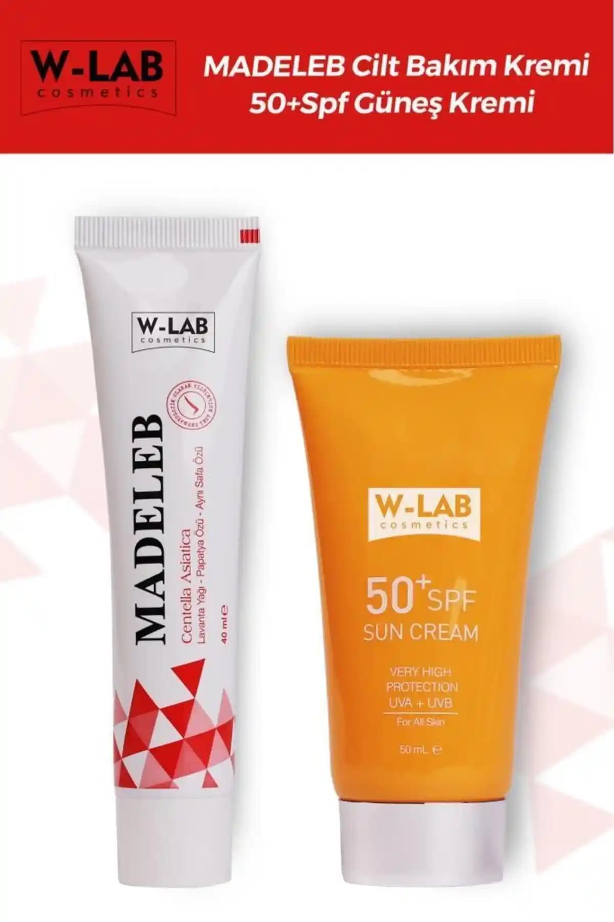 W-Lab Kozmetik Madeleb Krem ve Güneş Koruyucu Seti: Nemlendirici ve Güneş Koruma Çözümü