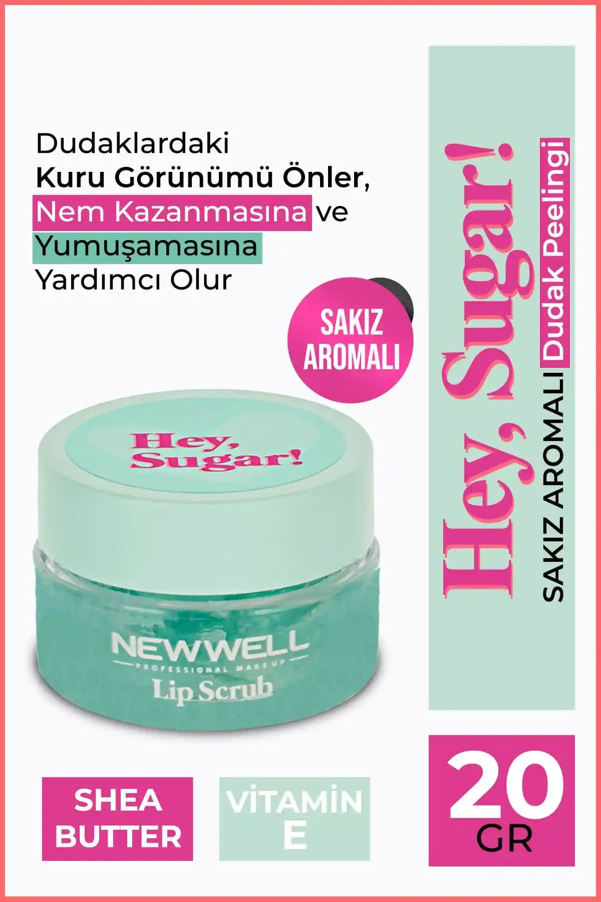 Well Hey Sugar Sakız Aromalı Dudak Peelingi: Nem ve Parlaklık İçin Etkili Bakım