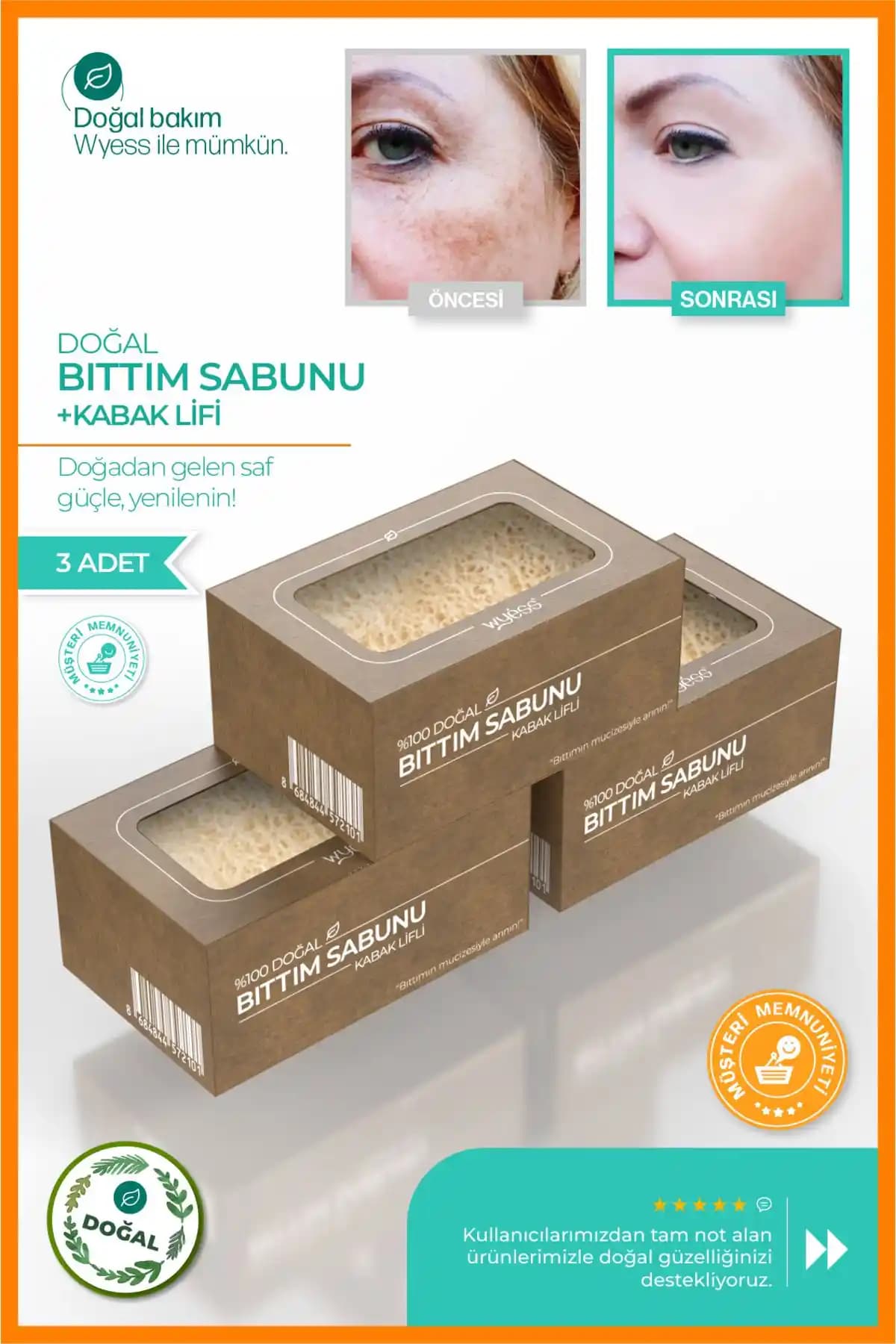 Wyess Doğal Kabak Lifli Bıttım Sabunu: Cilt ve Saç Sağlığını Destekleyen Doğal Bakım Ürünü