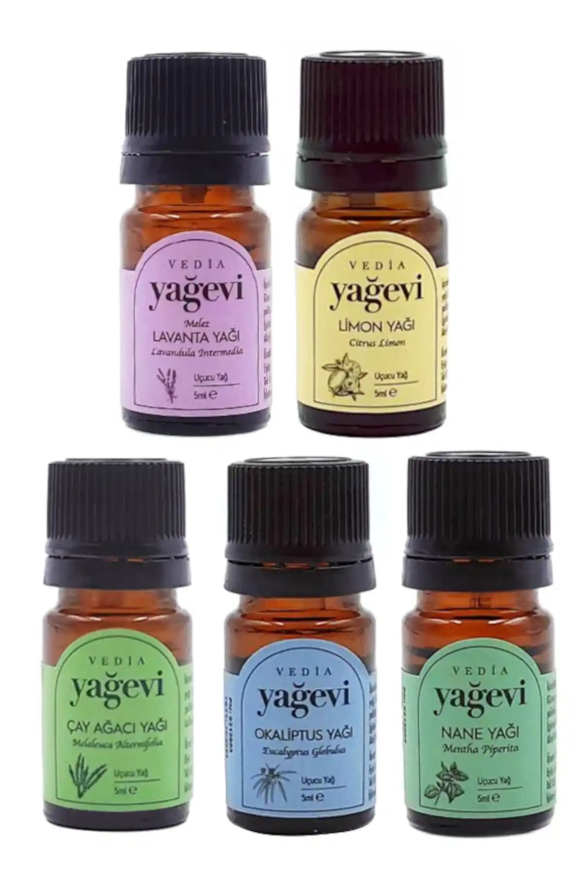 Yağaivi Doğal Uçucu Yağ Seti: Lavanta, Okaliptüs, Nane ve Limon Çay Ağacı