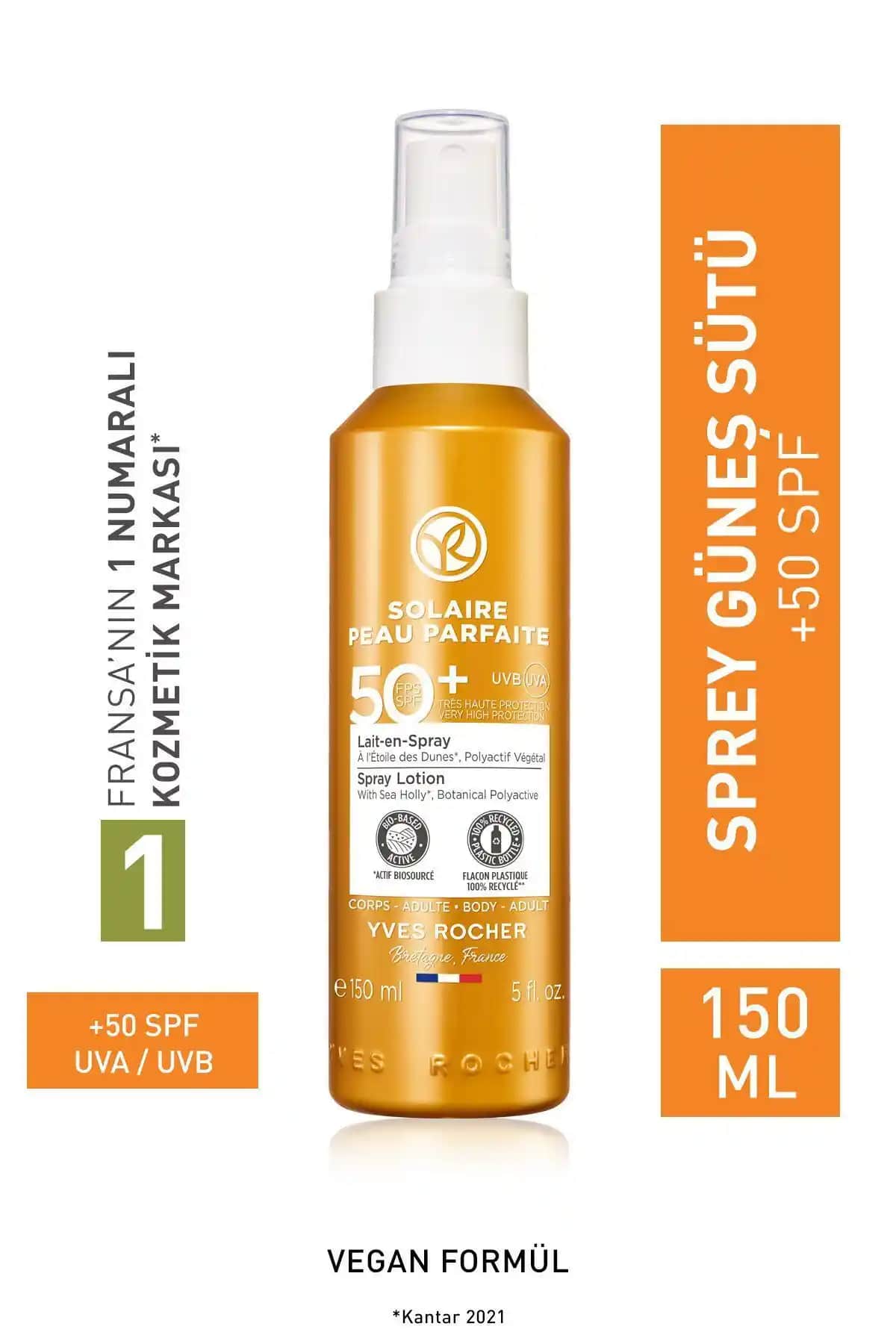 Yves Rocher SPF 50+ Yüksek Koruma Sağlayan Vücut Güneş Spreyi Ürün Özellikleri ve Kullanımı