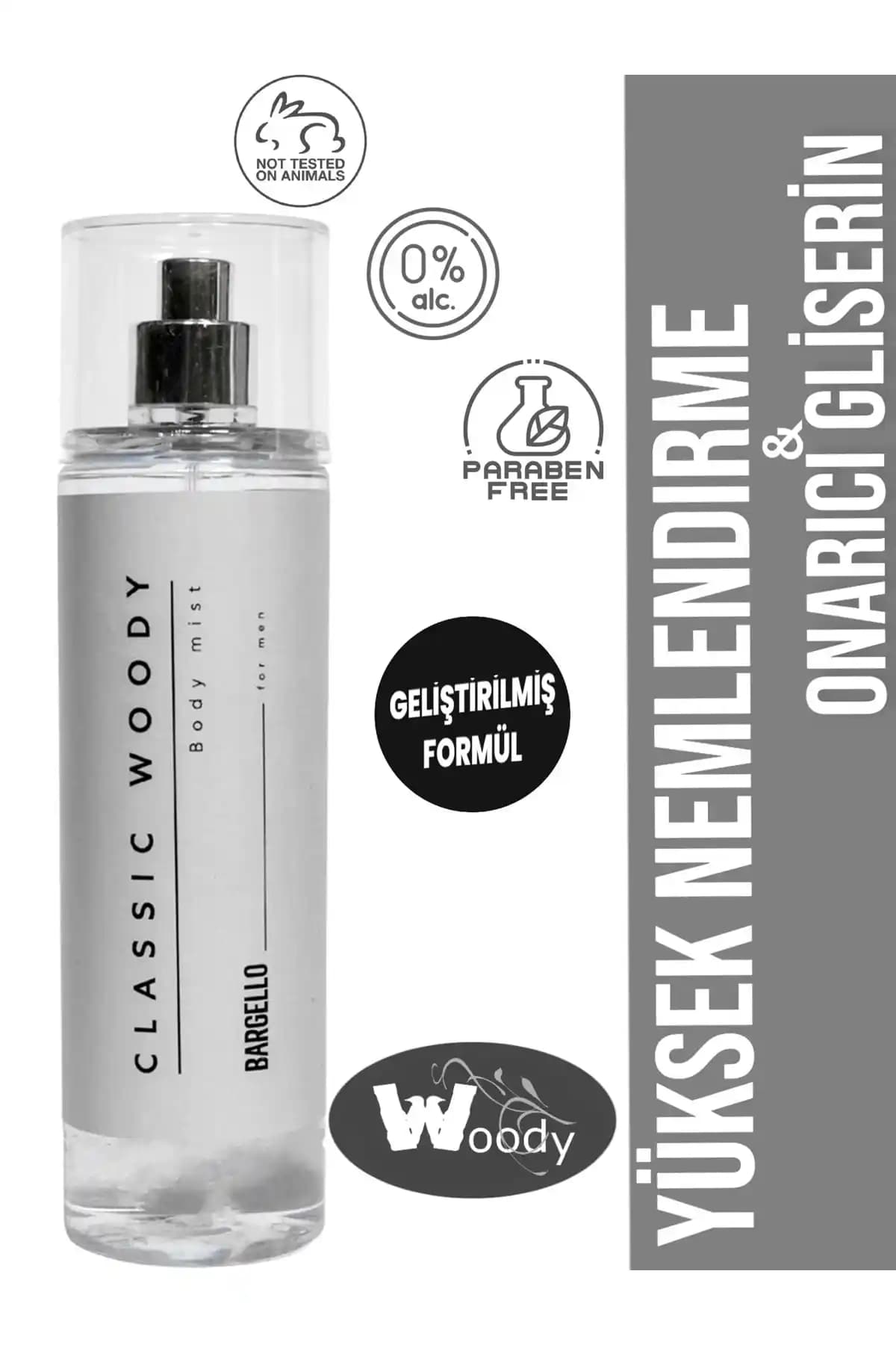 Bargello Woody Erkek Body Mist 200 ml Aromatik Ferahlatıcı Günlük Kullanım Parfümü