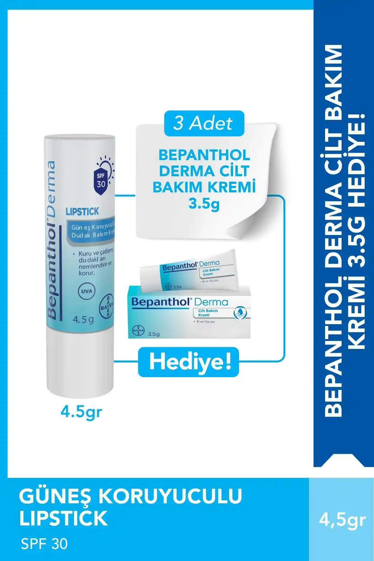Bepanthol Lipstick Güneş Koruyucu Dudak Bakım Kremi: Nemlendirici ve Güneş Koruyucu Özellikler