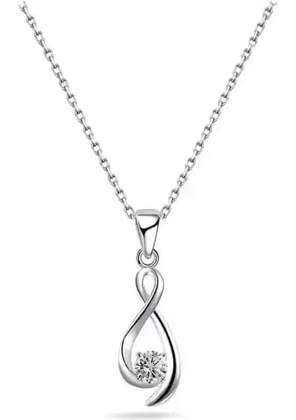 Brezza Lusso Jewelry Gümüş Sonsuzluk Sembolü Kadın Kolyesi Zarif ve Anlamlı Tasarım