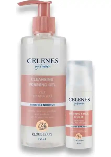 Celenes By Sweden Cloudberry Yüz Temizleme ve Bakım Seti: Hassas ve Kuru Ciltler İçin Doğal Çözüm