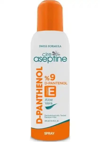Cire Aseptine D-Panthenol Aloe Vera Sprey 200 ml: Hassas ve kuru ciltler için doğal nemlendirici
