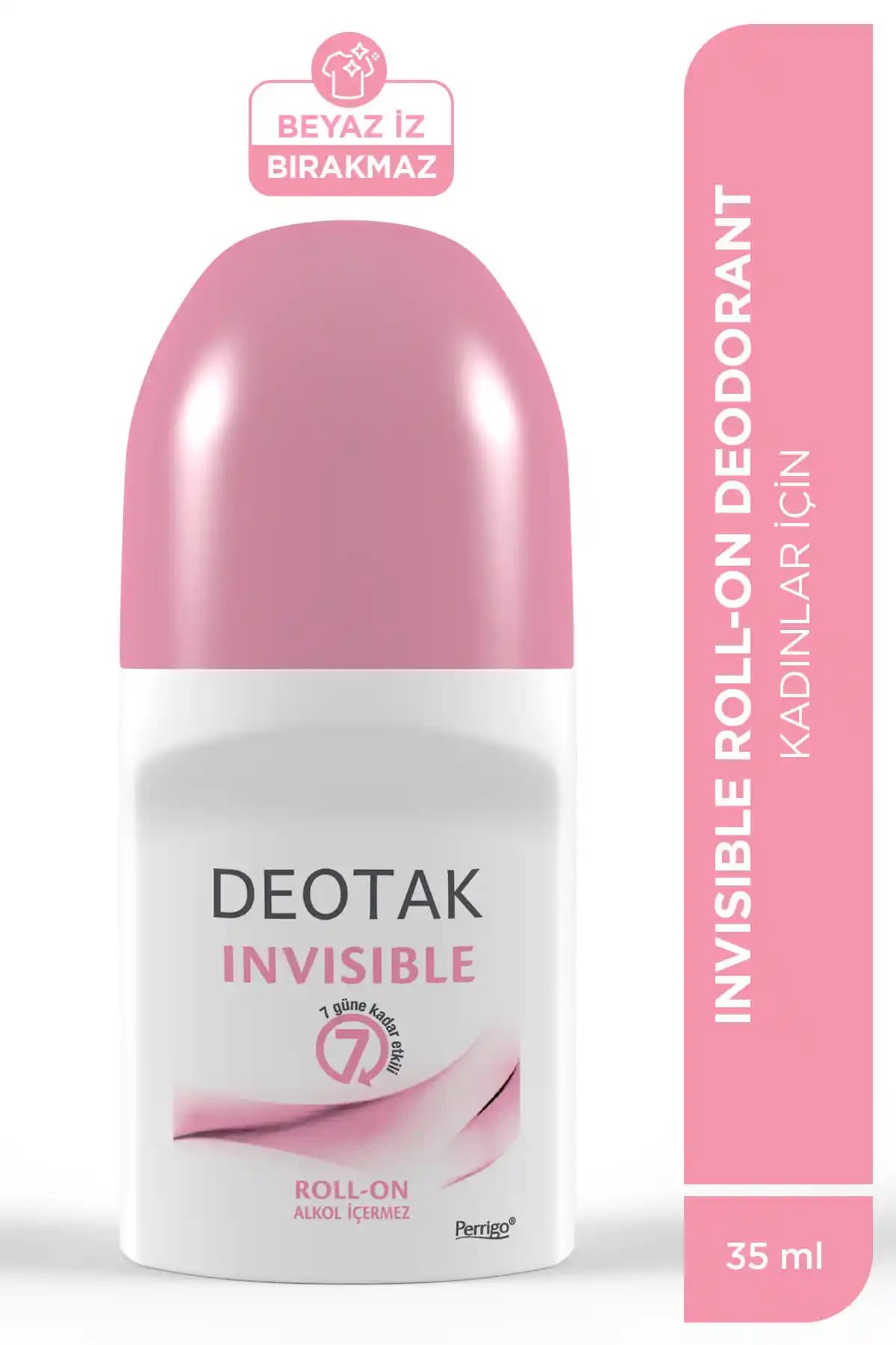 Deotak Invisible Kadın Roll-On Deodorant 7 Güne Kadar Etkili Güvenilir Koruma