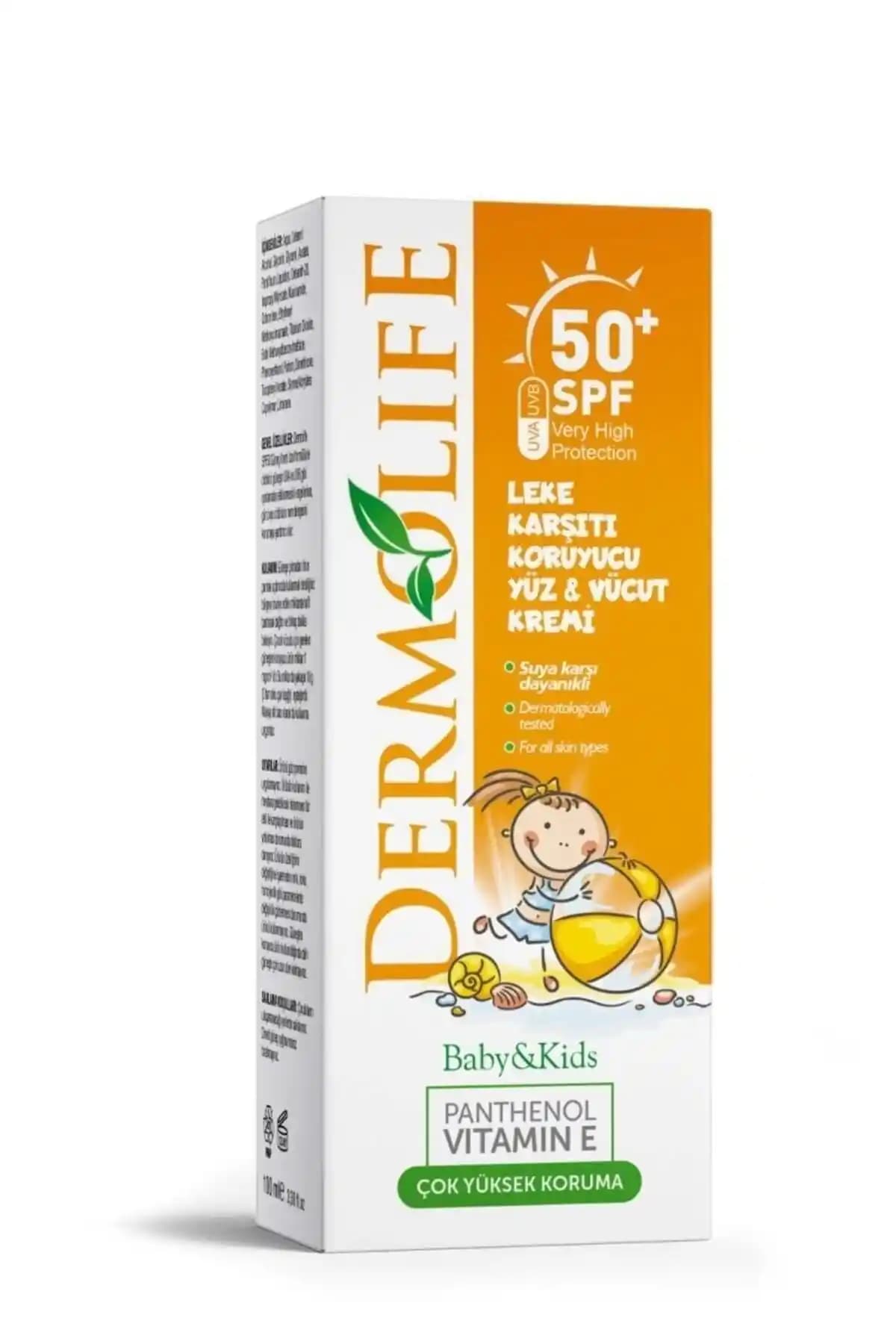 Dermolife Baby & Kids Leke Karşıtı Güneş Kremi: Çocuklar İçin Güvenilir ve Yüksek Koruma Sağlayan SPF 50+ Krem