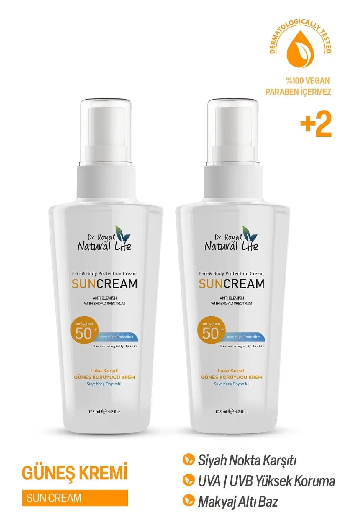 Dr.Royal Natural Life Güneş Koruma Kremi SPF50+ Doğal ve Suya Dayanıklı Güneş Koruyucu
