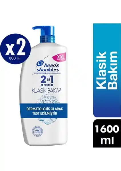 Head & Shoulders 2'si 1 Arada Klasik Bakım Şampuanı Kepeğe Karşı Etkili ve Güvenilir