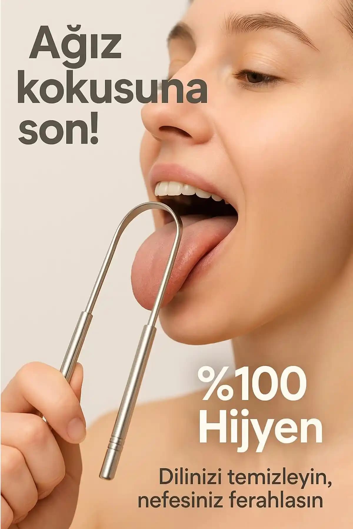 Kitchen Beauty Güçmüş Malzemeden Üretilmiş Dil Temizleyici ile Ağız Sağlığınızı Koruyun