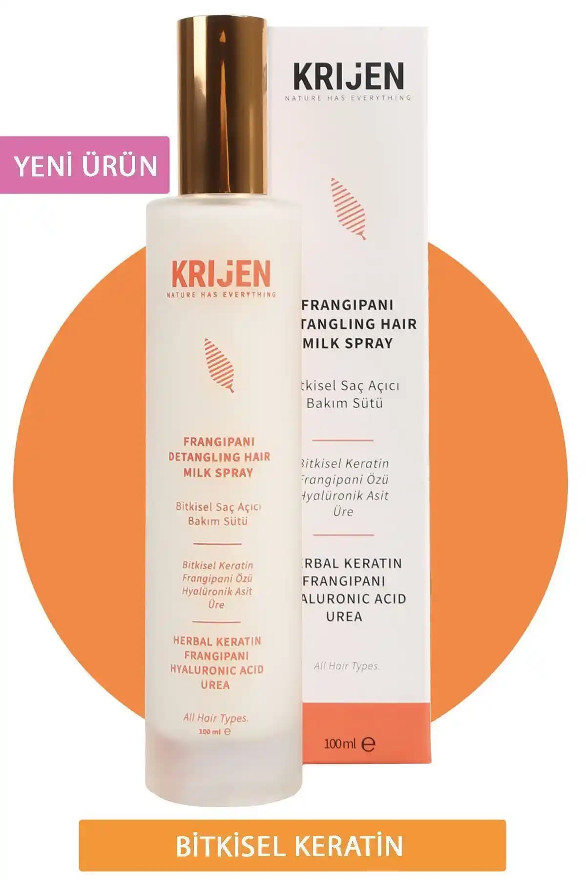 Krijen Frangipani Bitkisel Keratin Sütü ile Saçlarınızda Doğal Güç ve Parlaklık Sağlayın