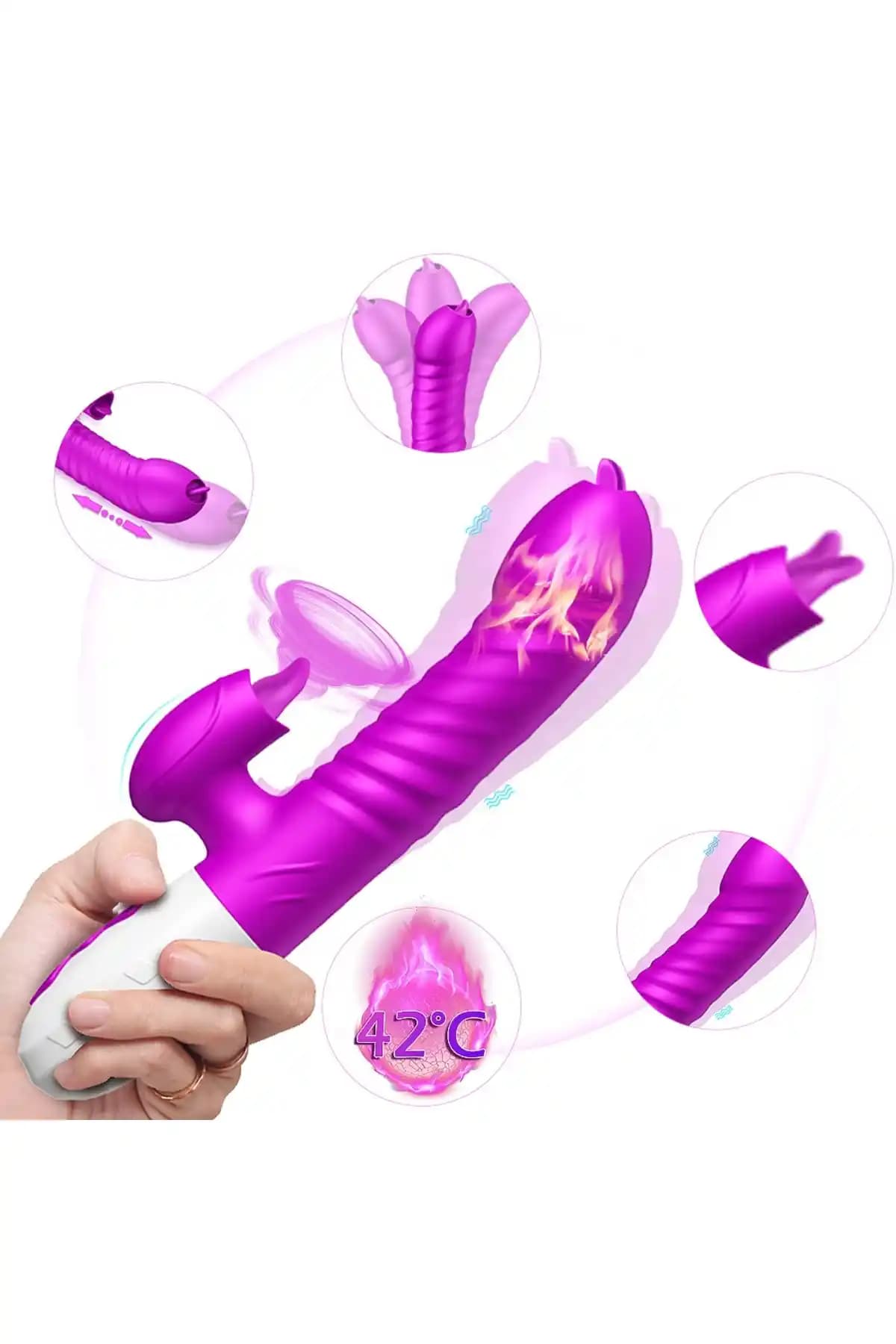 Lolita Shop İleri Geri Hareketli ve Isıtmalı Çift Dil Vibratör Ürünü İncelemesi
