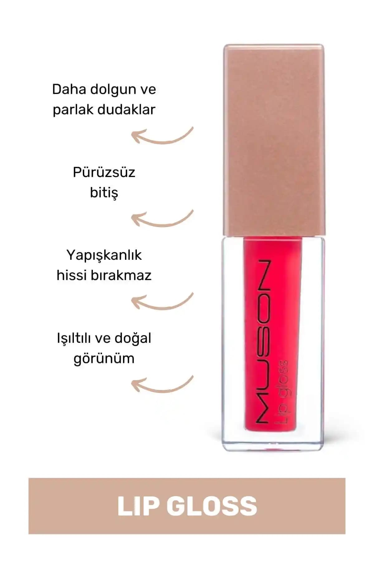 Muson Lip Gloss Hot Cherry: Doğal Parlaklık ve Nemlendirme Sağlayan Dudak Bakım Ürünü
