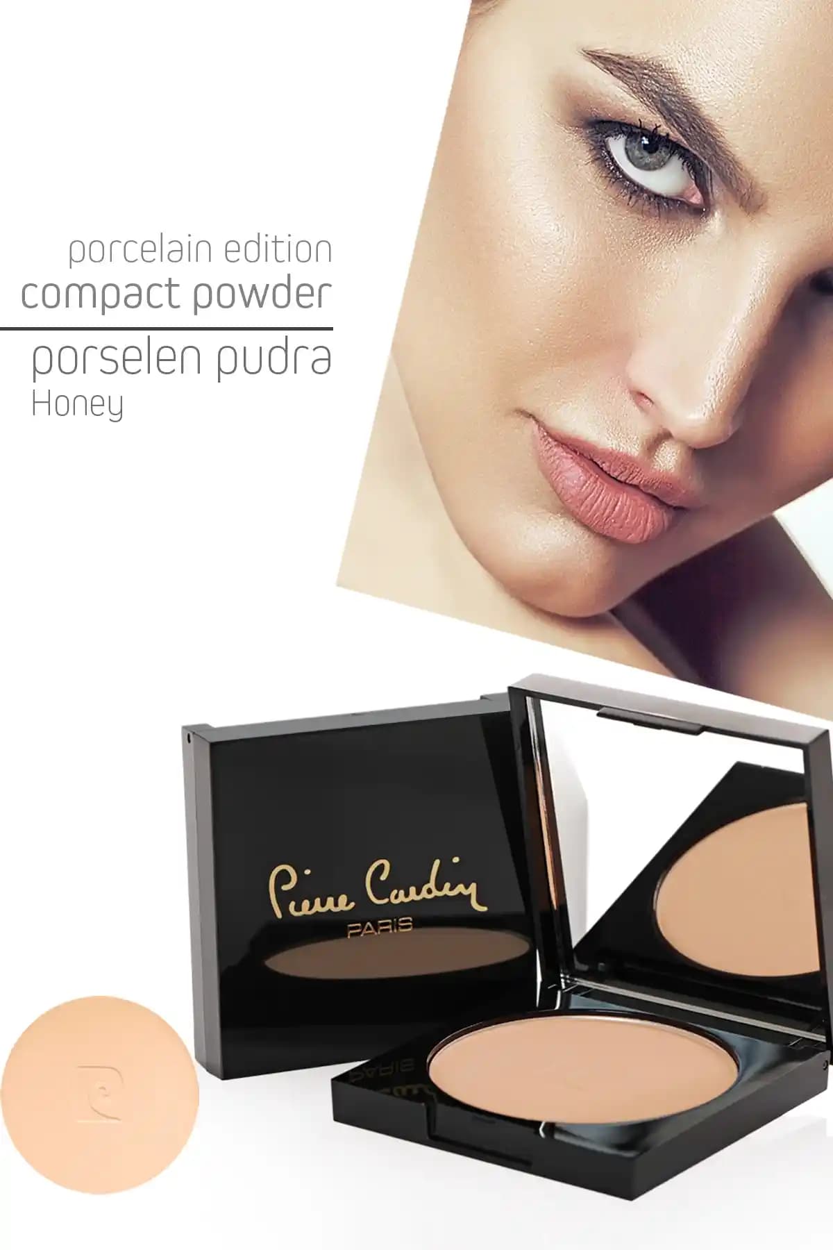 Pierre Cardin Pudra Porcelain Edition Compact Powder Honey Günlük Kullanım İçin