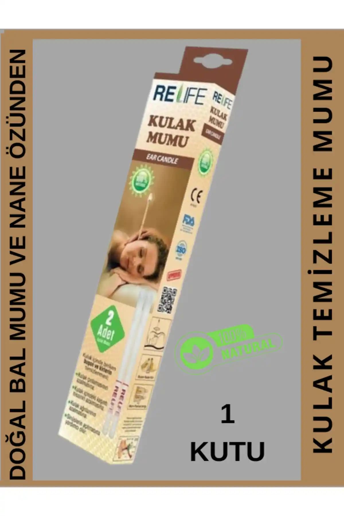 Re-Life Doğal Kulak Temizleme Mumu Güvenli ve Etkili Kulak Bakım Çözümü