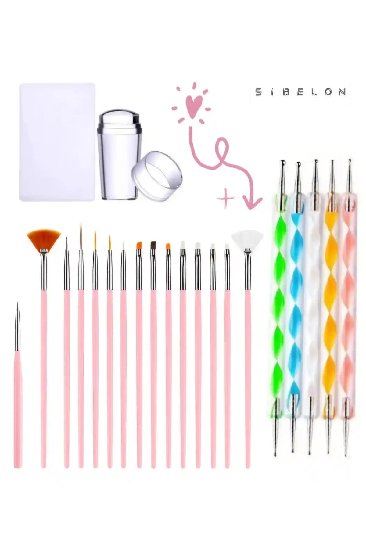 Sibelon Jel Tırnak Resim ve Nail Art Seti: Profesyonel ve Pratik Kullanım İçin Uygun Tırnak Süsleme Seti