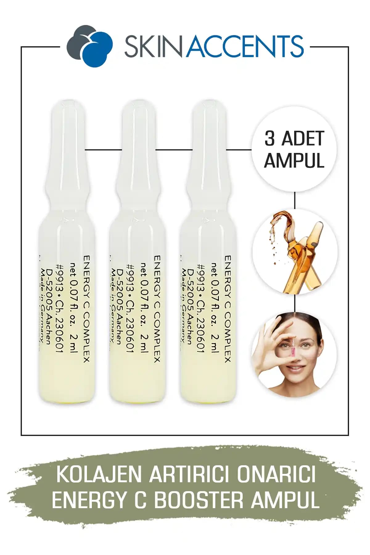 Skin Accents Kollajen Arttırıcı Onarıcı Ampul Energy C Booster Ürün Tanıtımı ve Faydaları