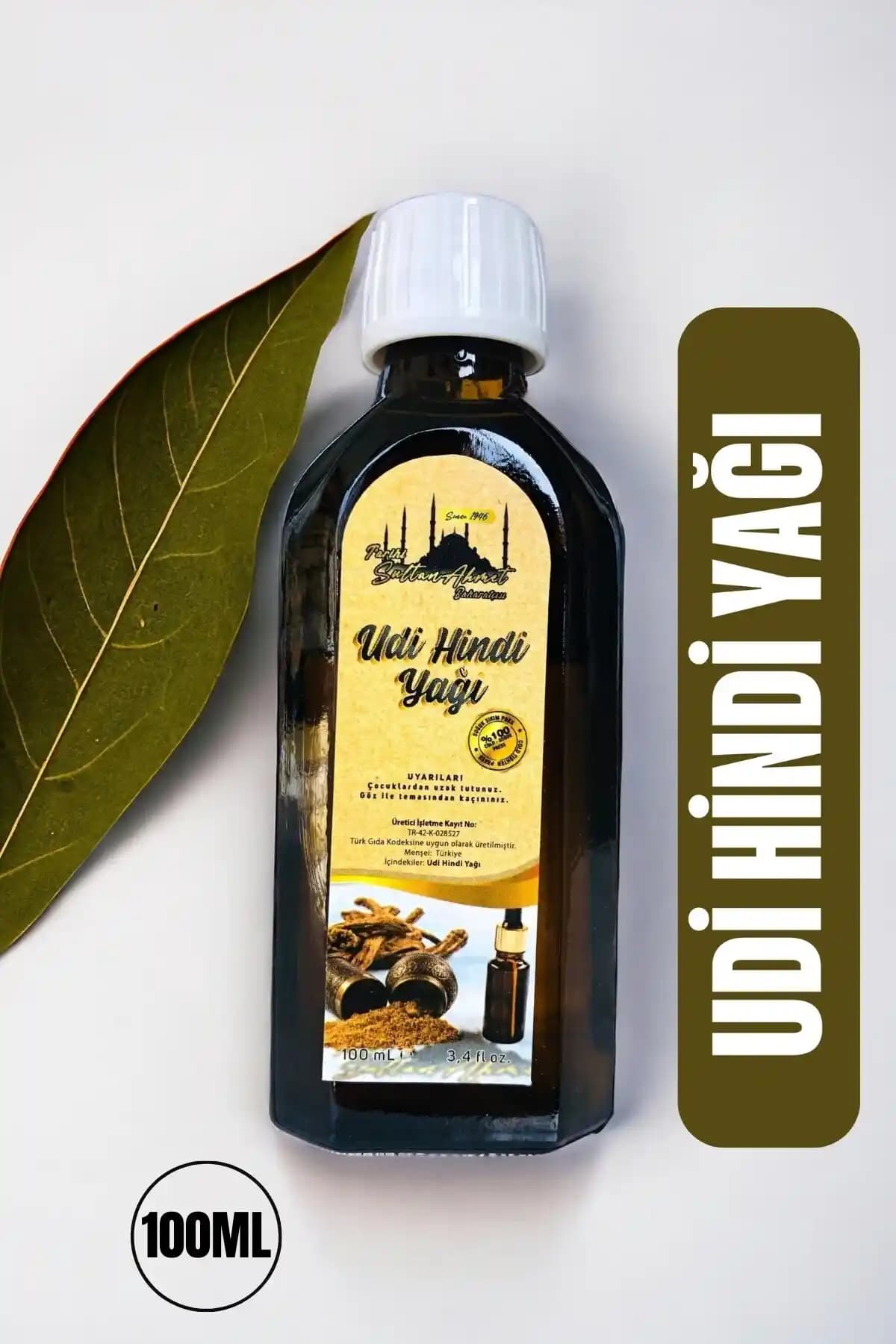 Tarihi SultanAhmet Udi Hindi Yağı 100ml Doğal ve Güvenilir Boğaz Rahatlatıcı Sağlık Yağı