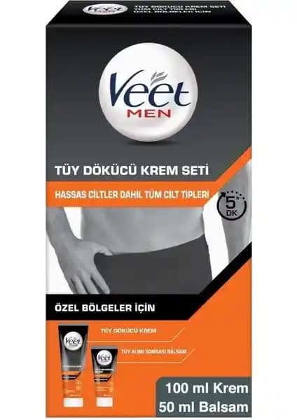 Veet Men Tüy Dökücü Krem Seti Erkekler İçin Güvenli ve Etkili Tüy Alma Çözümü