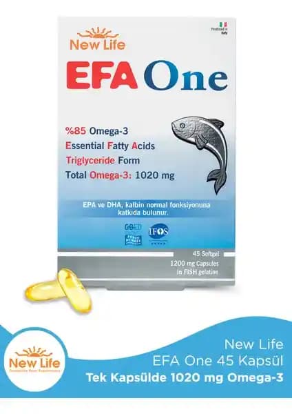 New Life Efa One 45 Kapsül: EPA/DHA İçerikli Balık Yağı Takviye ve Güvenlik Özellikleri