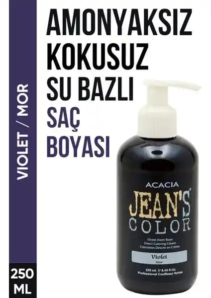 ACACIA JEAN'S COLOR Mor Saç Boyası 250 ml Ammonyak İçermeyen Kalıcı Renk Seçeneği