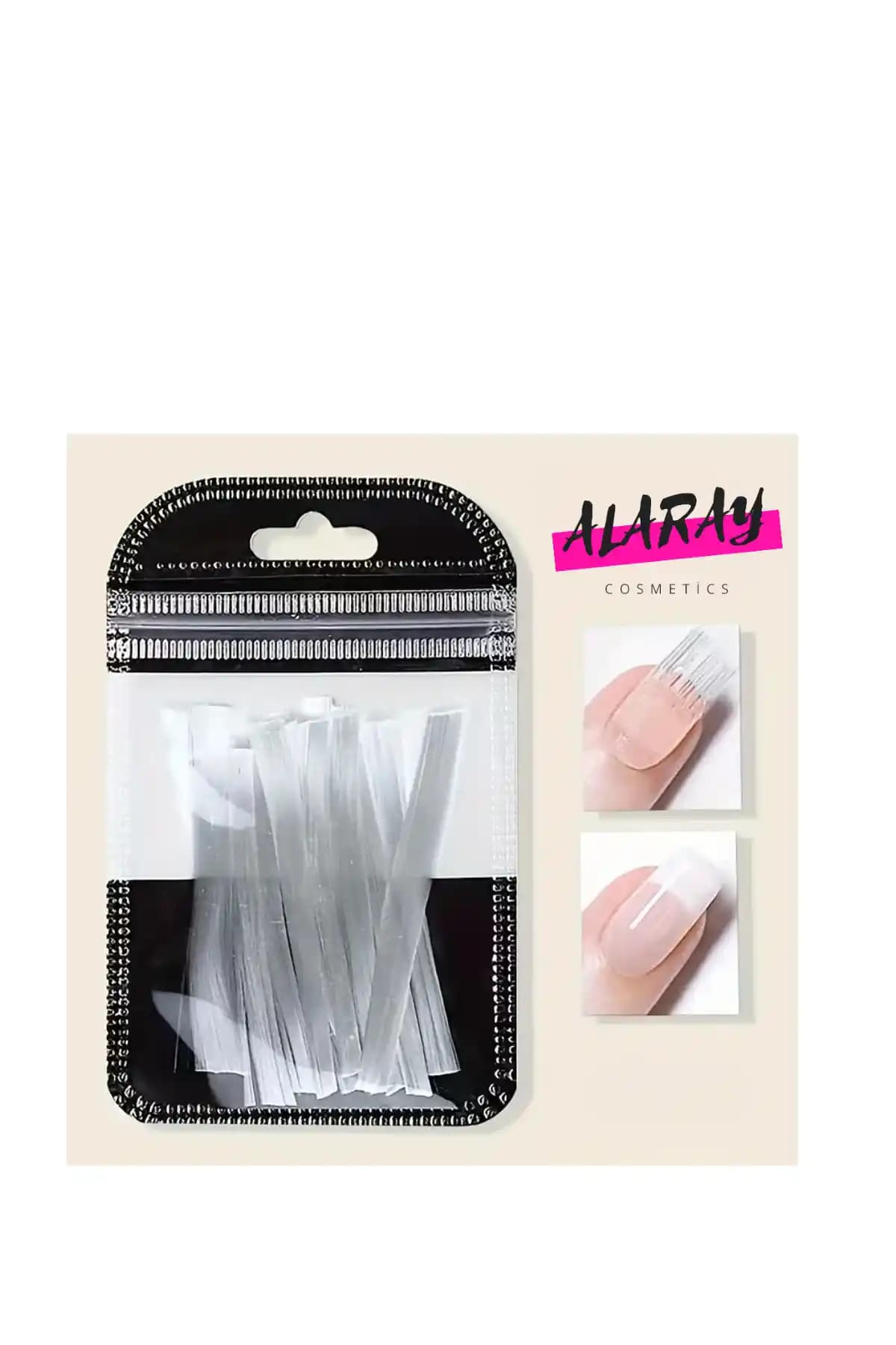Alaray Cosmetics Fiberglass Tırnak Uzatma Paketi 10'lu Güçlü ve Estetik Tırnaklar İçin