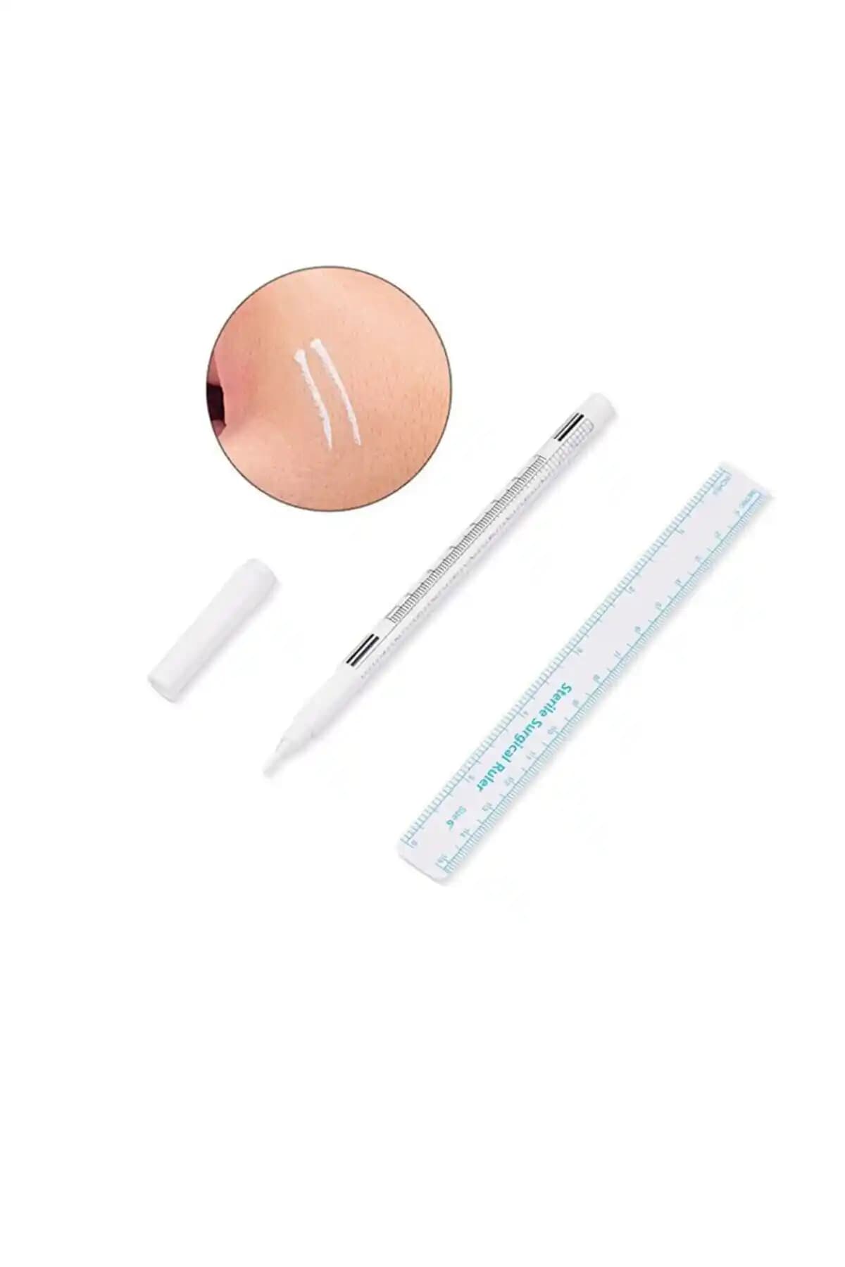 Alaraycosmetics Kalıcı Makyaj ve İşaretleme Kalemi Beyaz Çizim İçin Profesyonel Kullanım