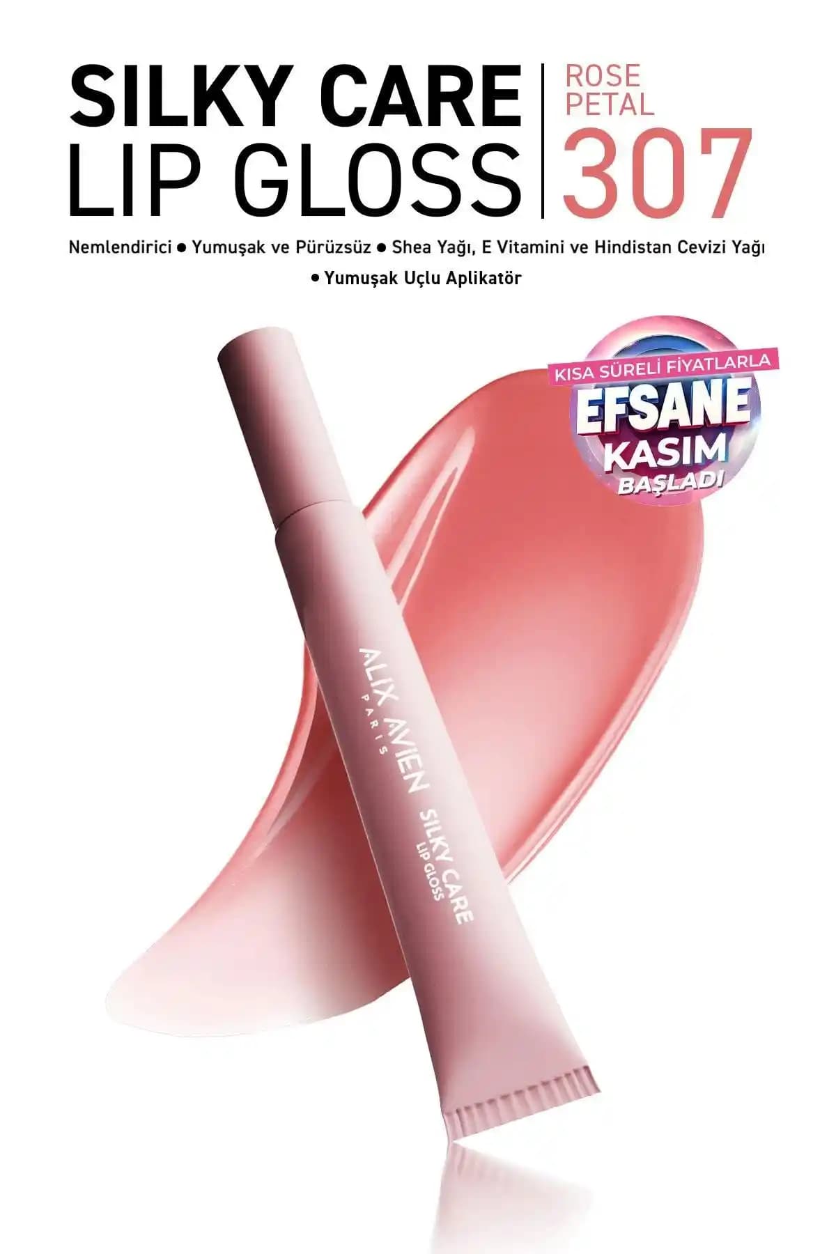Alix Avien Silky Care Lipgloss 307 Rose Petal Dudak Parlatıcı ve Nemlendirici Özellikleri