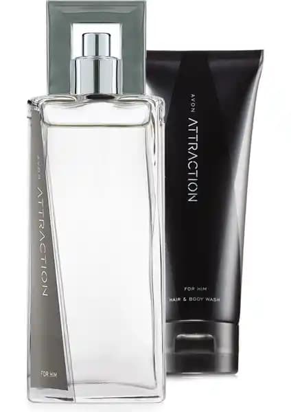 Avon Attraction Erkek Bakım Paketi: Parfüm ve Şampuan ile Günlük Ferahlık