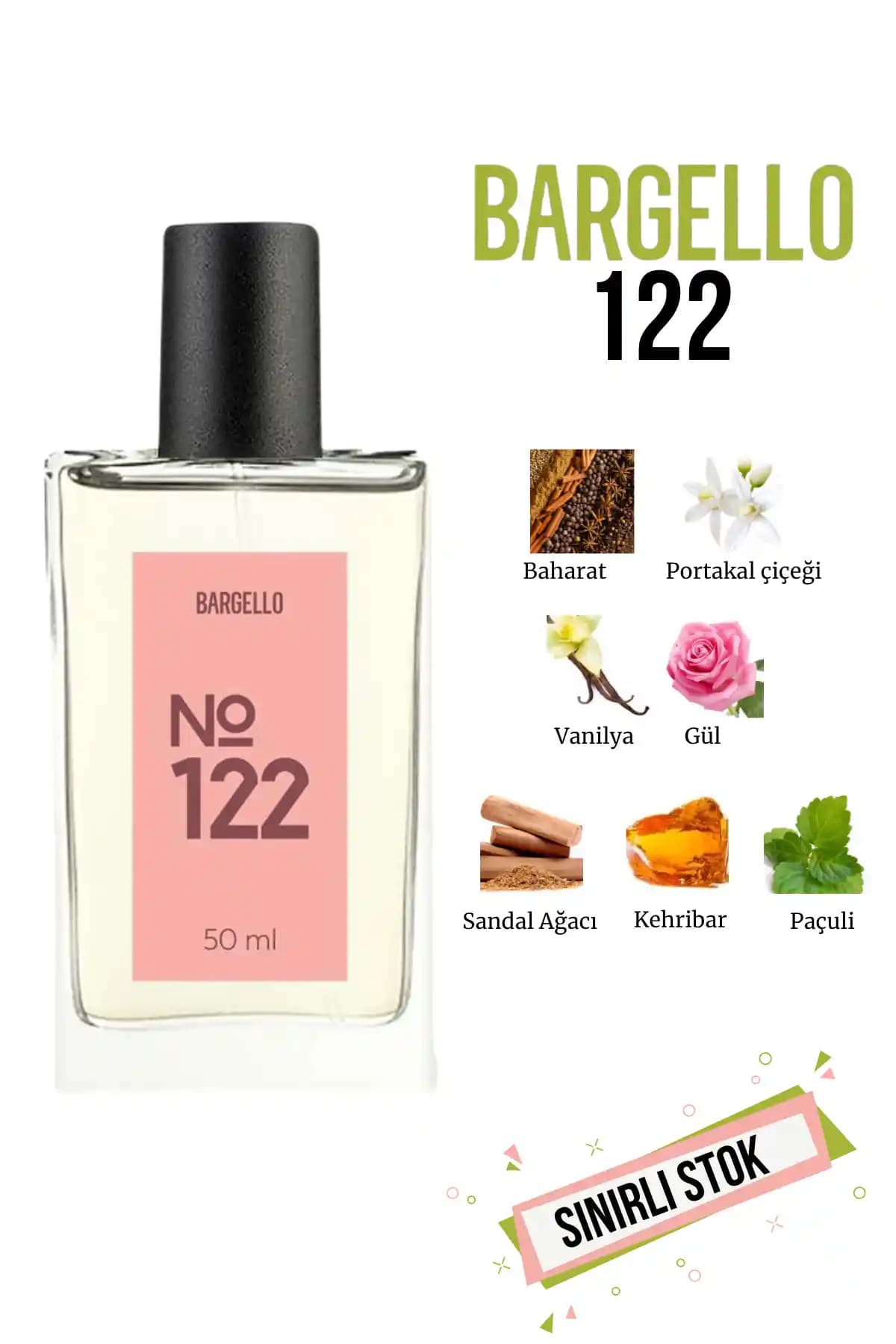 Bargello 122 Oriental Edp Kadınlar İçin Kalıcı ve Şık Oryantal Parfüm 50 Ml
