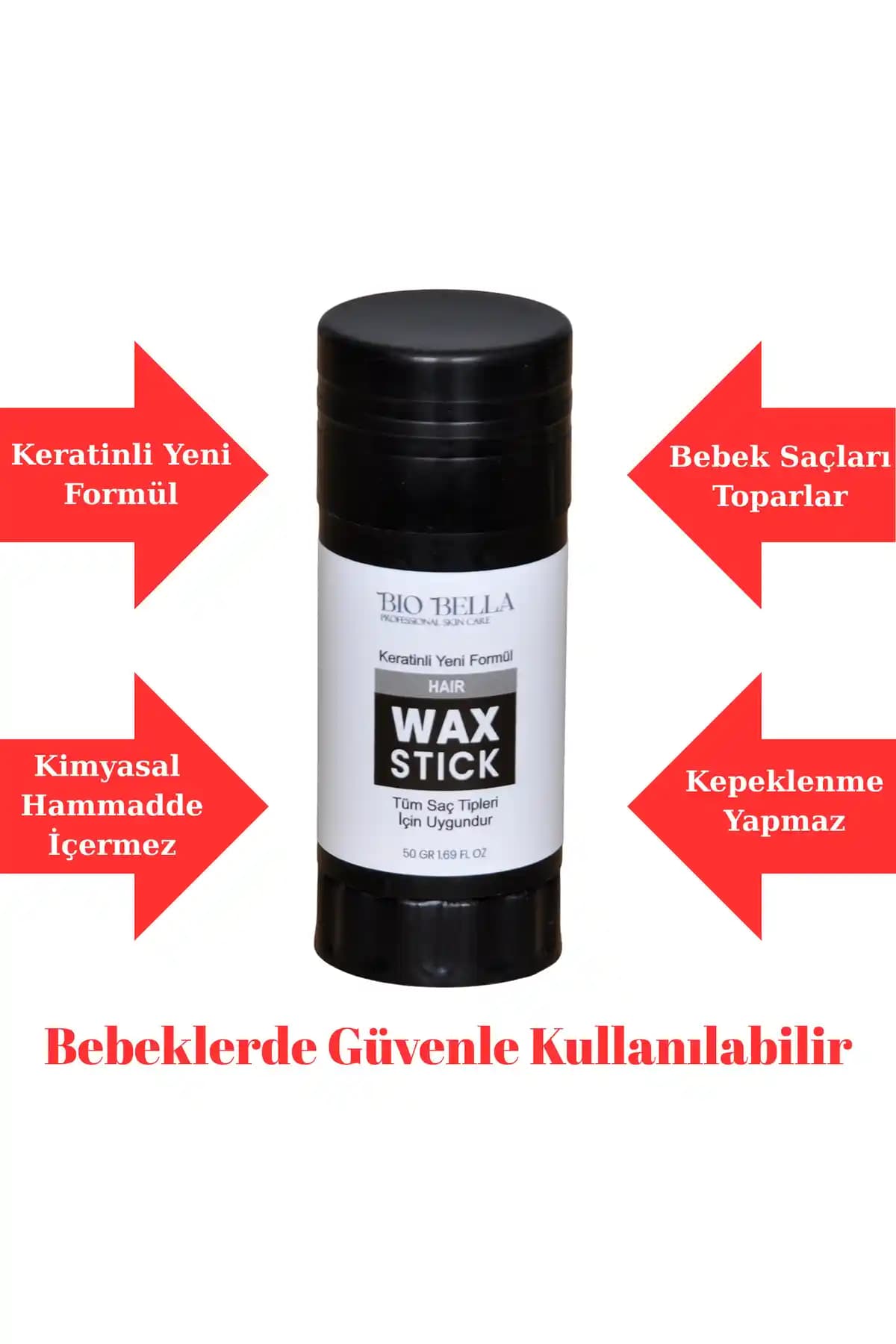 Biobella Hair Wax Stick 50 gr Saç Sabitleyici Doğal İçeriklerle Güçlü ve Esnek Saç Şekillendirme