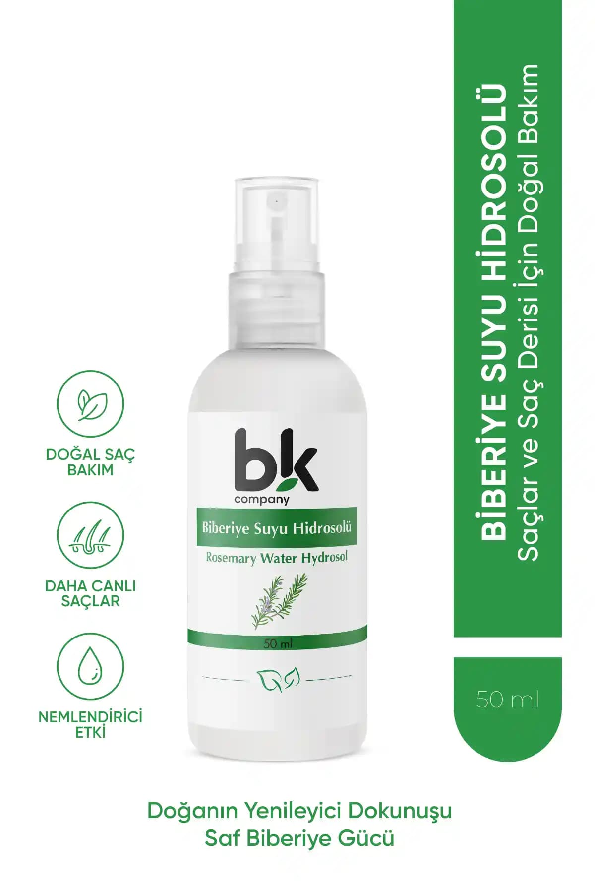 BK COMPANY Biberiye Suyu Saç Dökülmesine Karşı Güçlendirici ve Hızlı Saç Uzatma Toniği