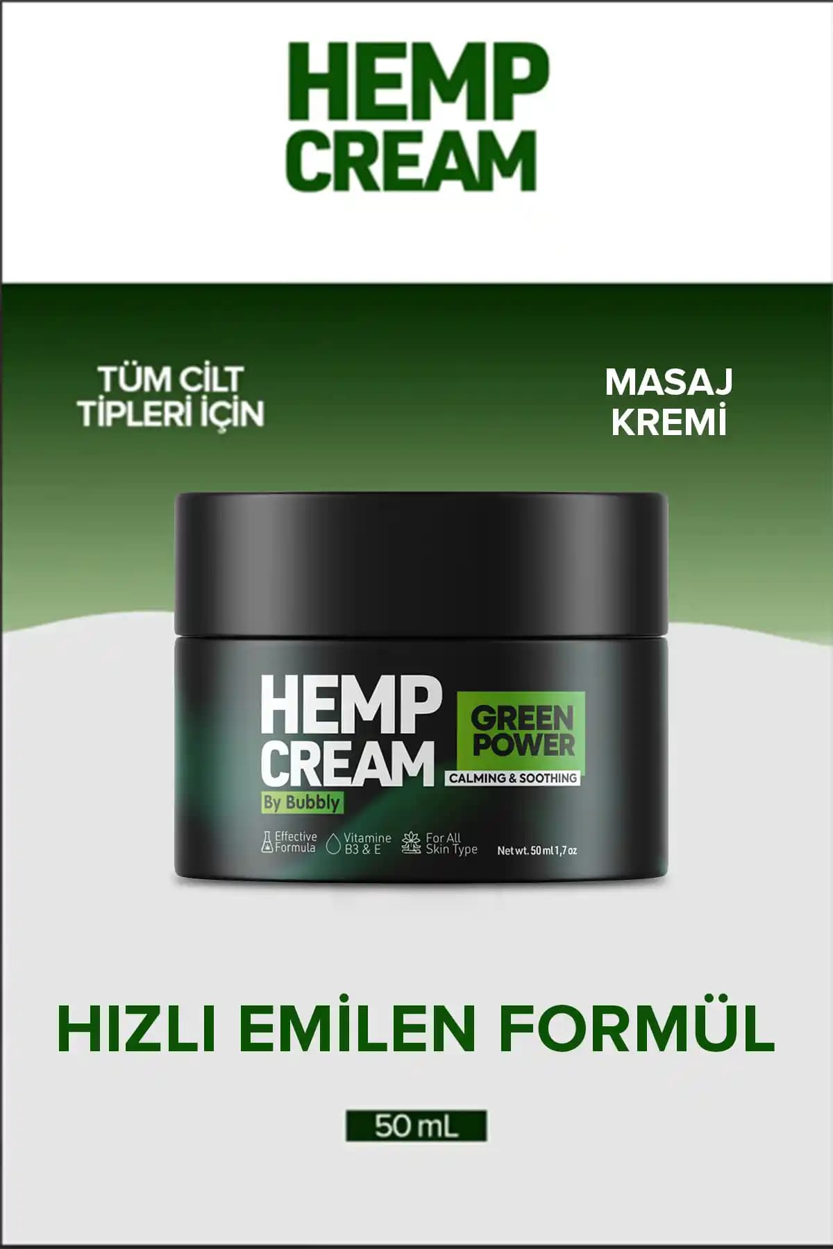 Bubbly Hempcream Calming & Soothing: Doğal ve Vegan Rahatlatıcı Cilt Bakım Kremi