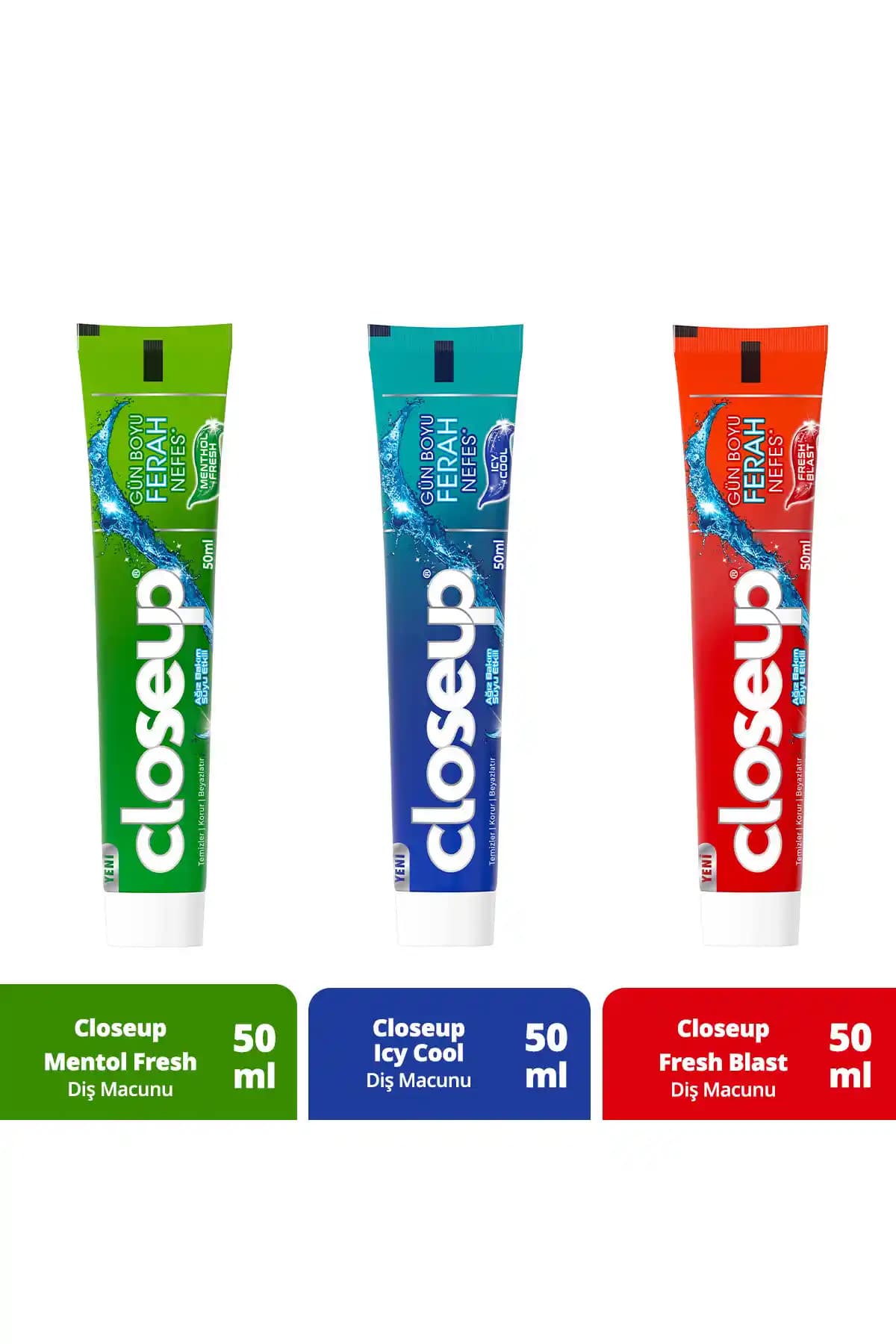 Closeup Diş Macunu Serisi Fresh Blast Icy Cool ve Mentho ile Ağız Sağlığınızı Koruyun