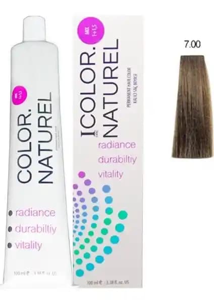 Color Naturel Saç Boyası 7.00 Yoğun Kumral Kalıcı ve Doğal Renk Seçeneği