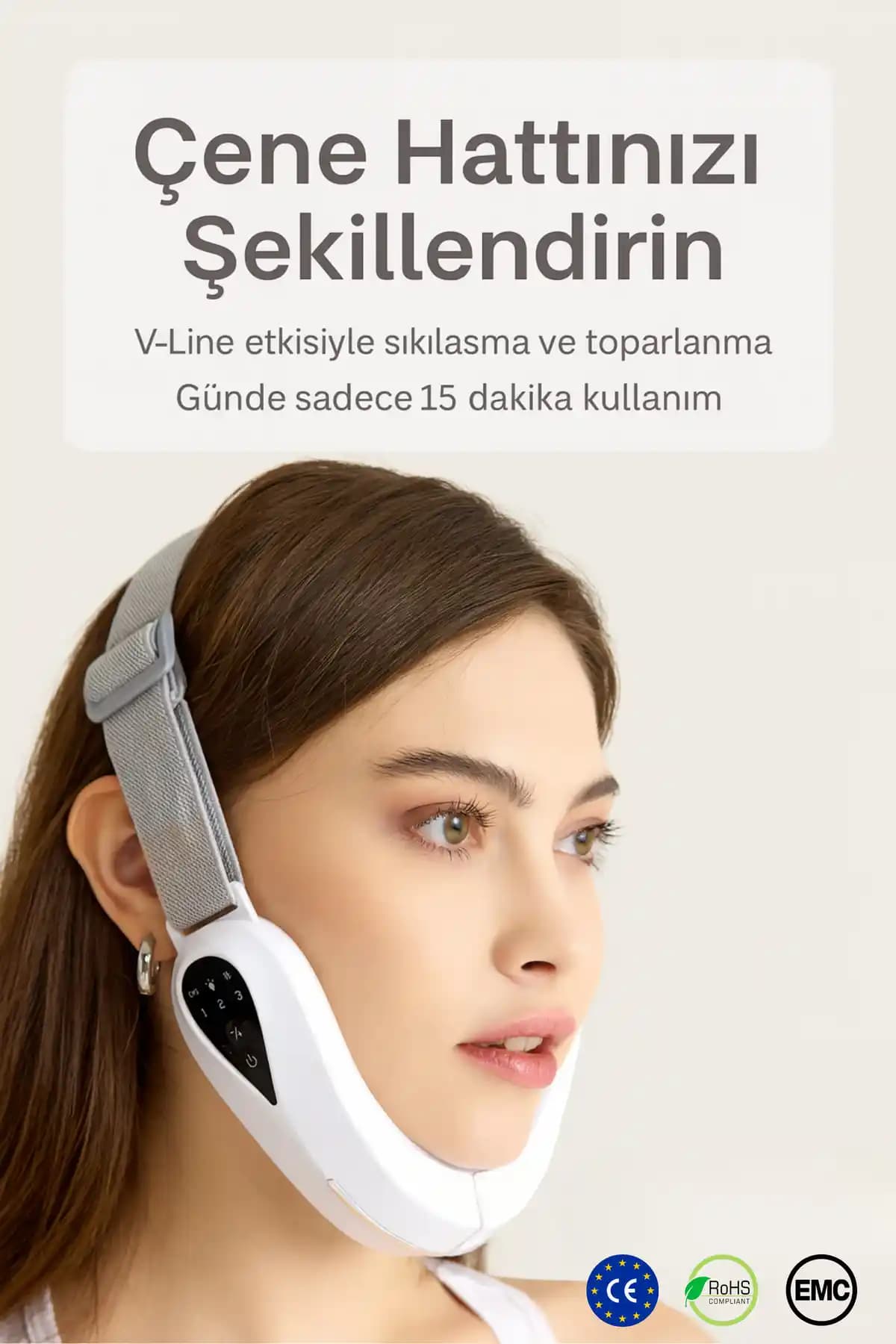 Cyrina V-Pro Yüz ve Çene Gıdı Sıkılaştırıcı Elektrikli Mikro Akım Cihazı