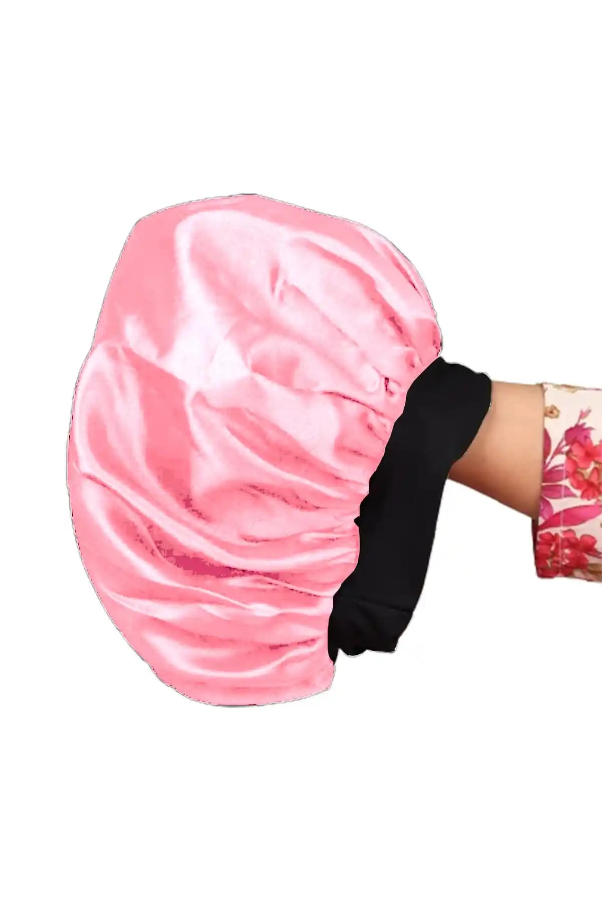 Deko Dekor Pudra Pembe Saten Bone: Kıvırcık Saçlar İçin Şık ve Fonksiyonel Aksesuar