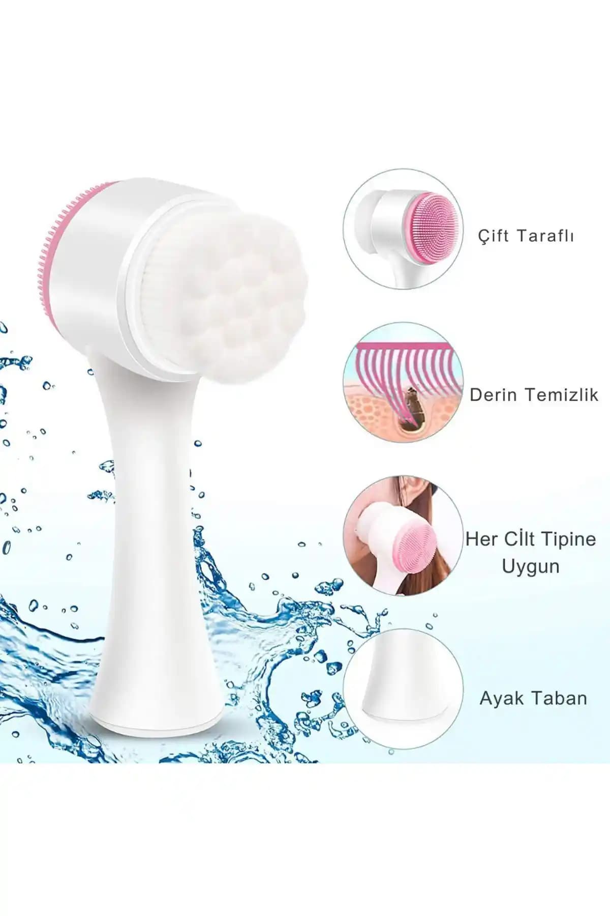 Dermotik Çift Taraflı Yüz Temizleme ve Peeling Fırçası: Etkili ve Pratik Cilt Bakım Aracı