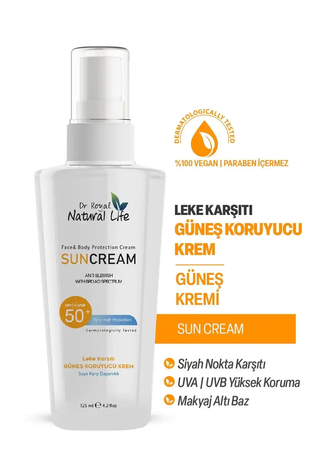 Dr.Royal Natural Life SPF50+ Güneş Kremi: Leke Karşıtı ve Doğal Koruma Özellikleri