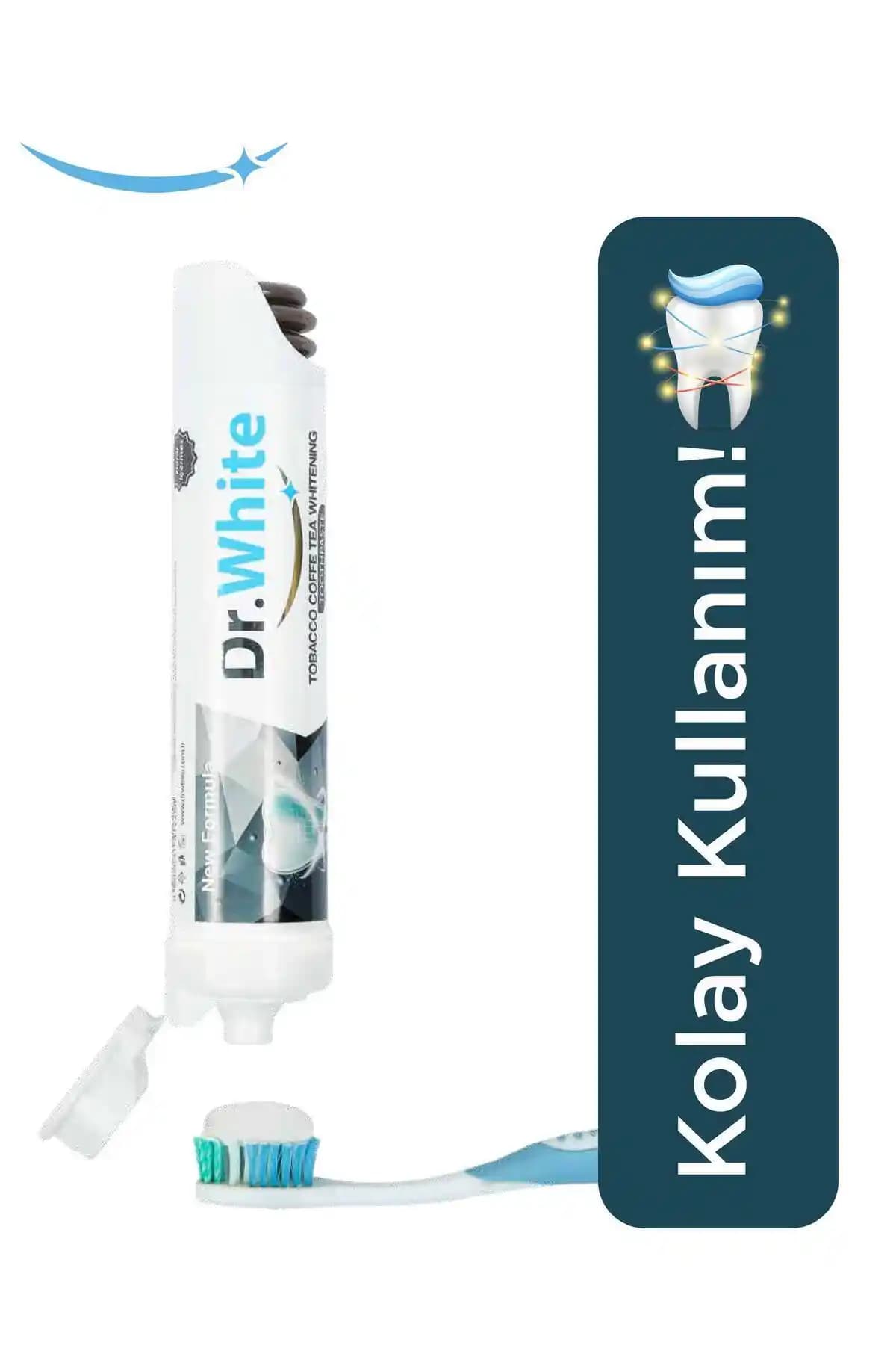 Dr. White Tobacco Coffee ve Tea Beyazlatıcı Diş Macunu ile Daha Parlak Gülümseme
