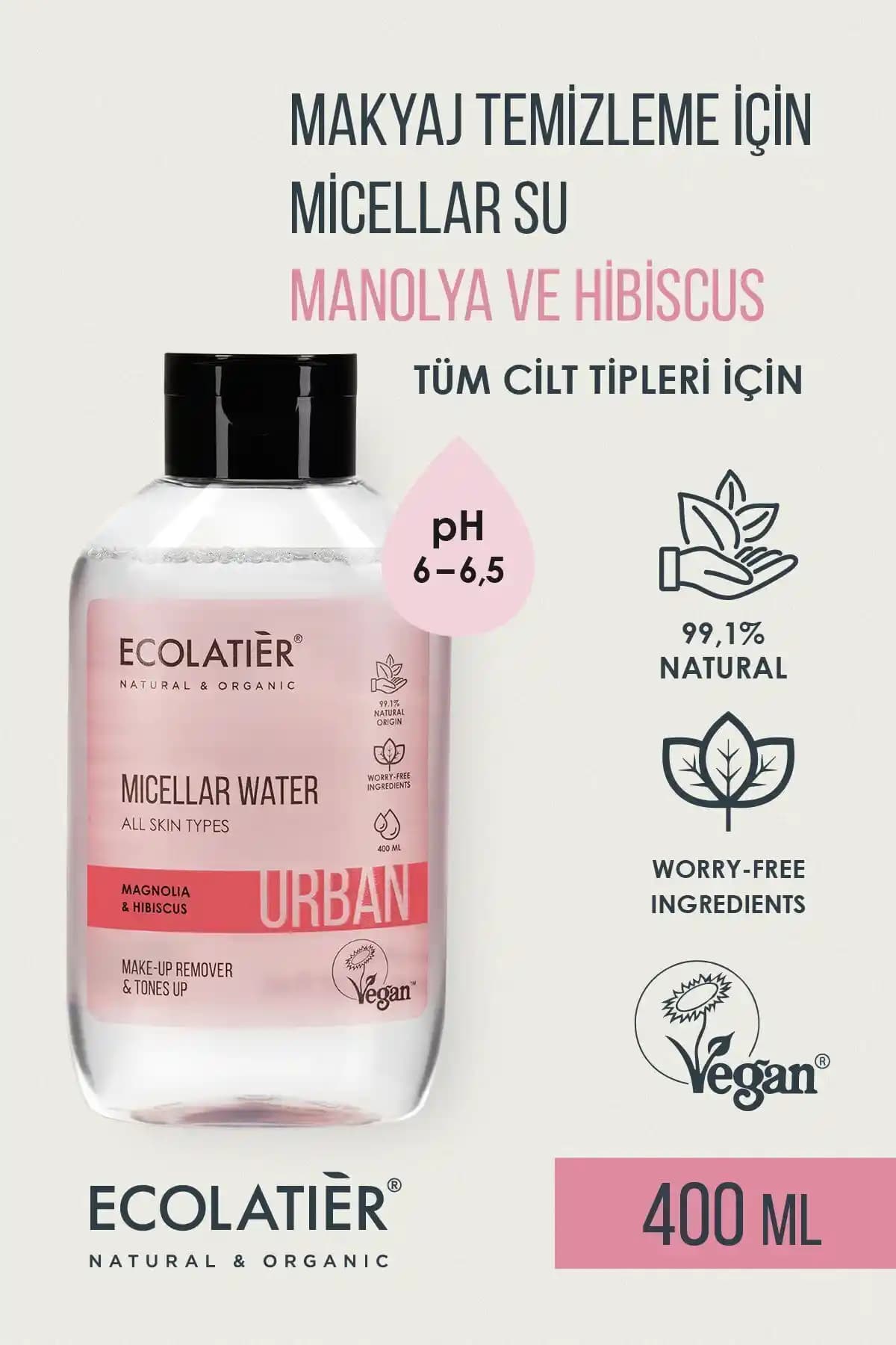 ECOLATIER Makyaj Temizleme Micellar Suyu: Doğal ve Hassas Ciltler İçin Güvenilir Temizlik Çözümü