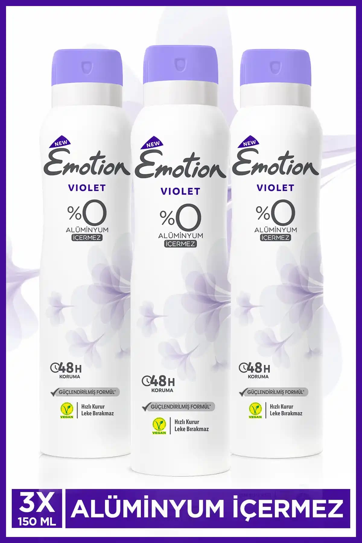 Emotion Violet Kadın Deodorantı: Ferah ve Güvenli Günlük Kullanım İçin Uygun